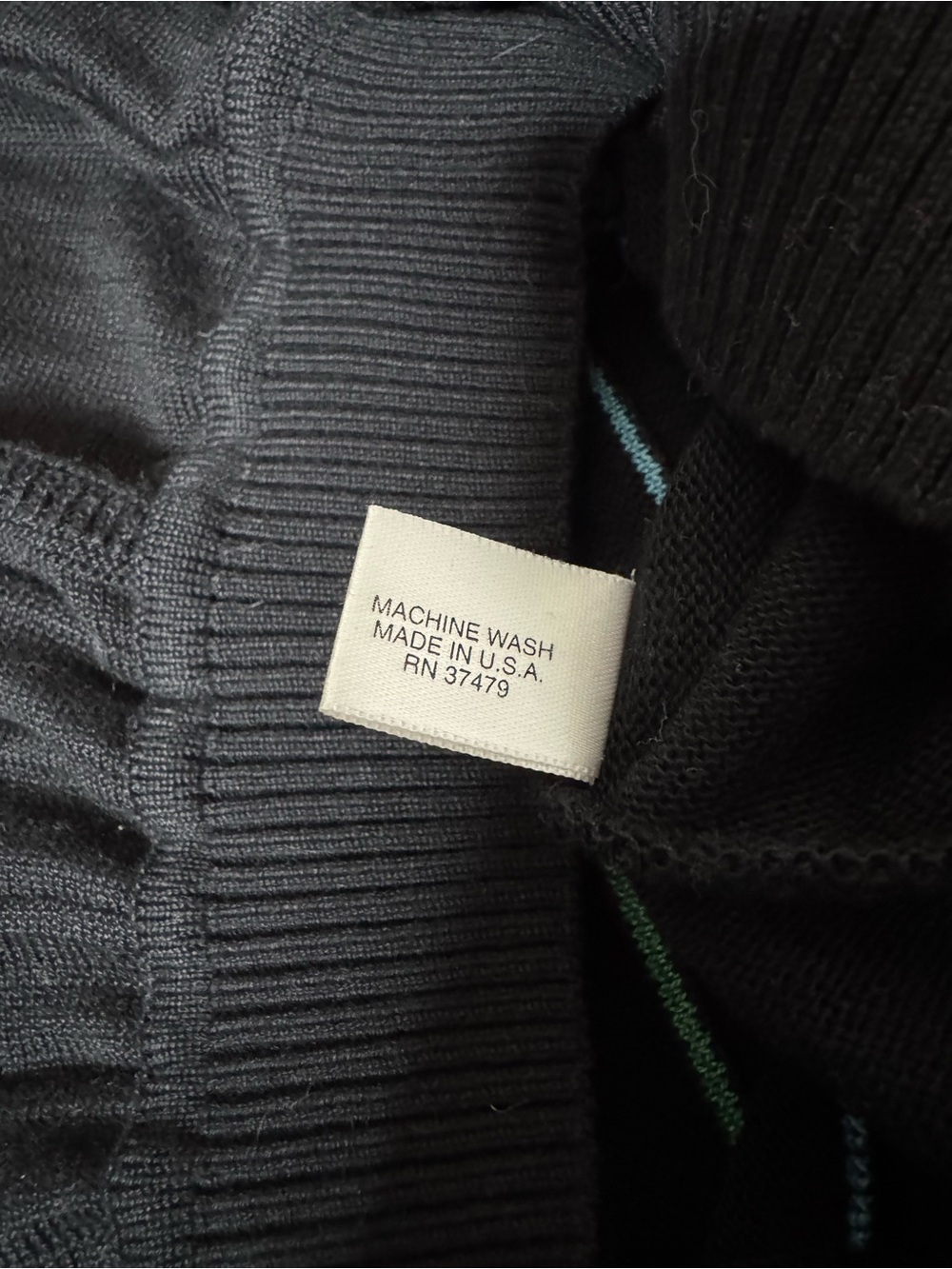 St. Croix Vintage Knit Black Sweater - Picture 4 of 5